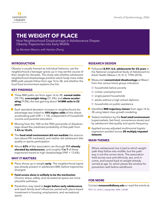 One-page research summary: The weight of place